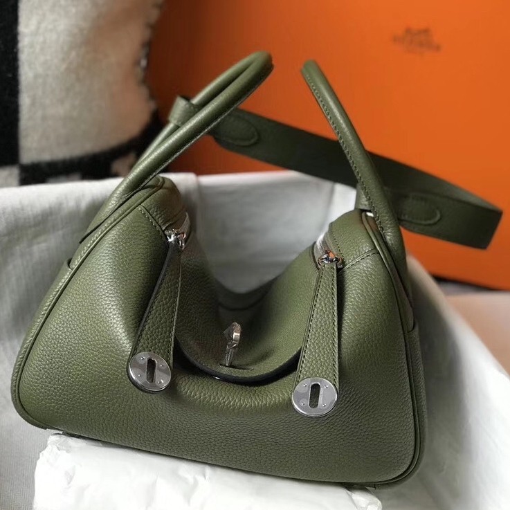 H**mes lindy 26cm bag in canopee clemence with phw