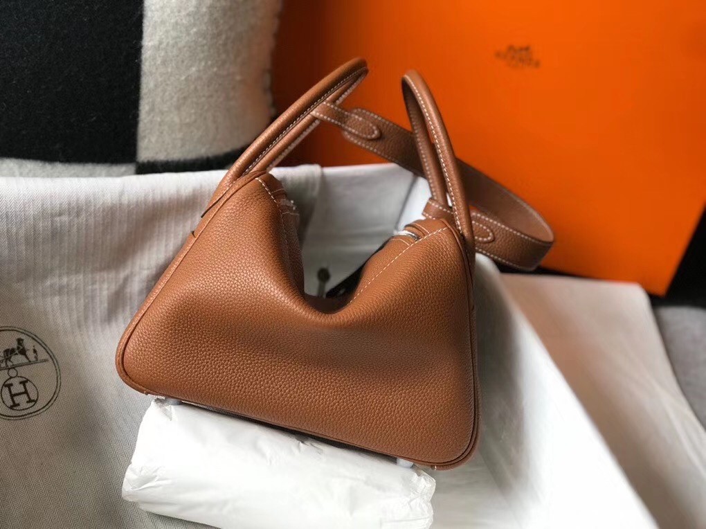 H**mes gold clemence lindy 30cm bag with phw