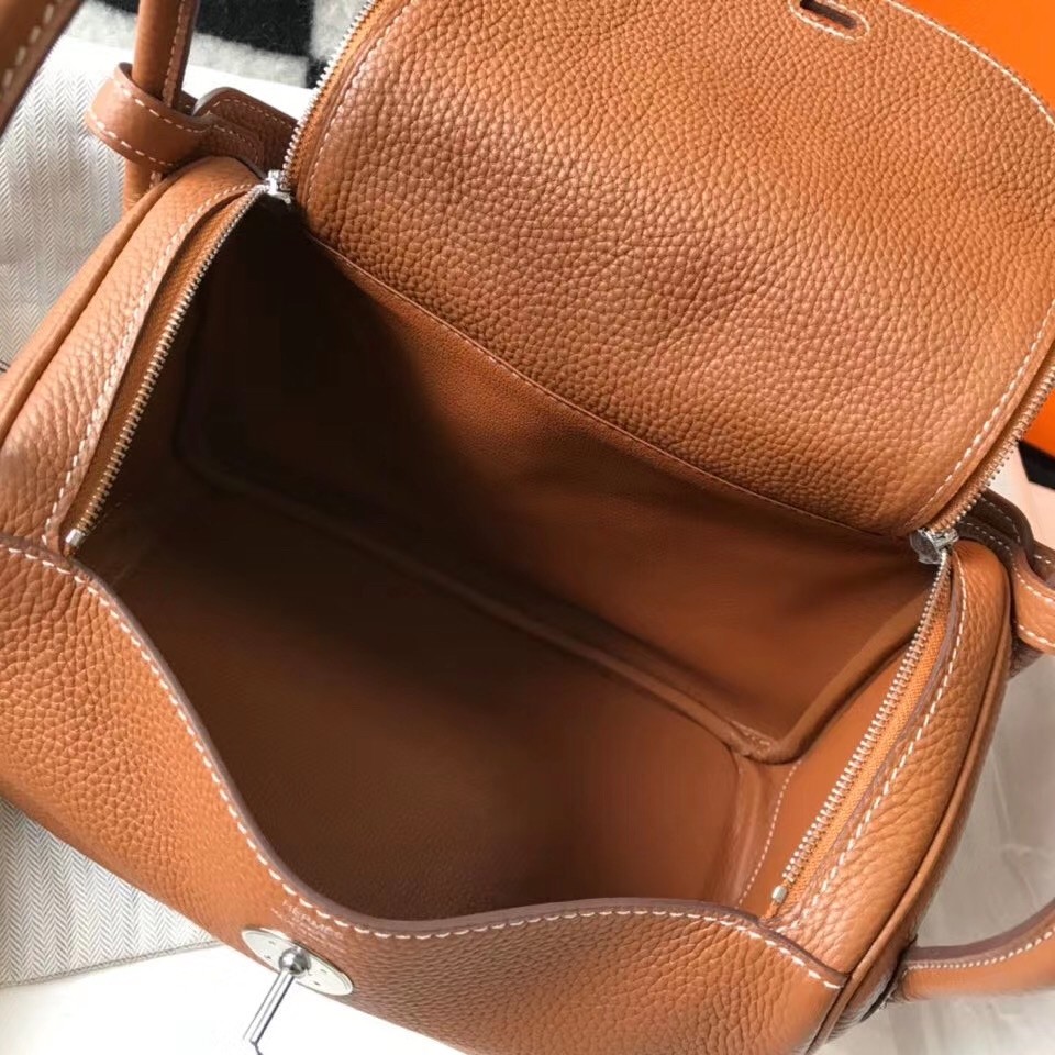 H**mes gold clemence lindy 30cm bag with phw