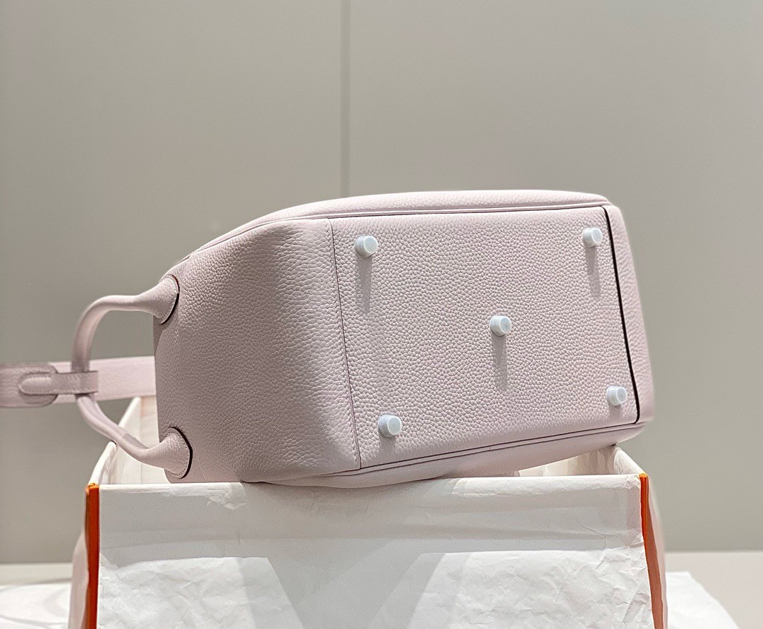 H**mes lindy 30cm bag in mauve pale clemence leather phw