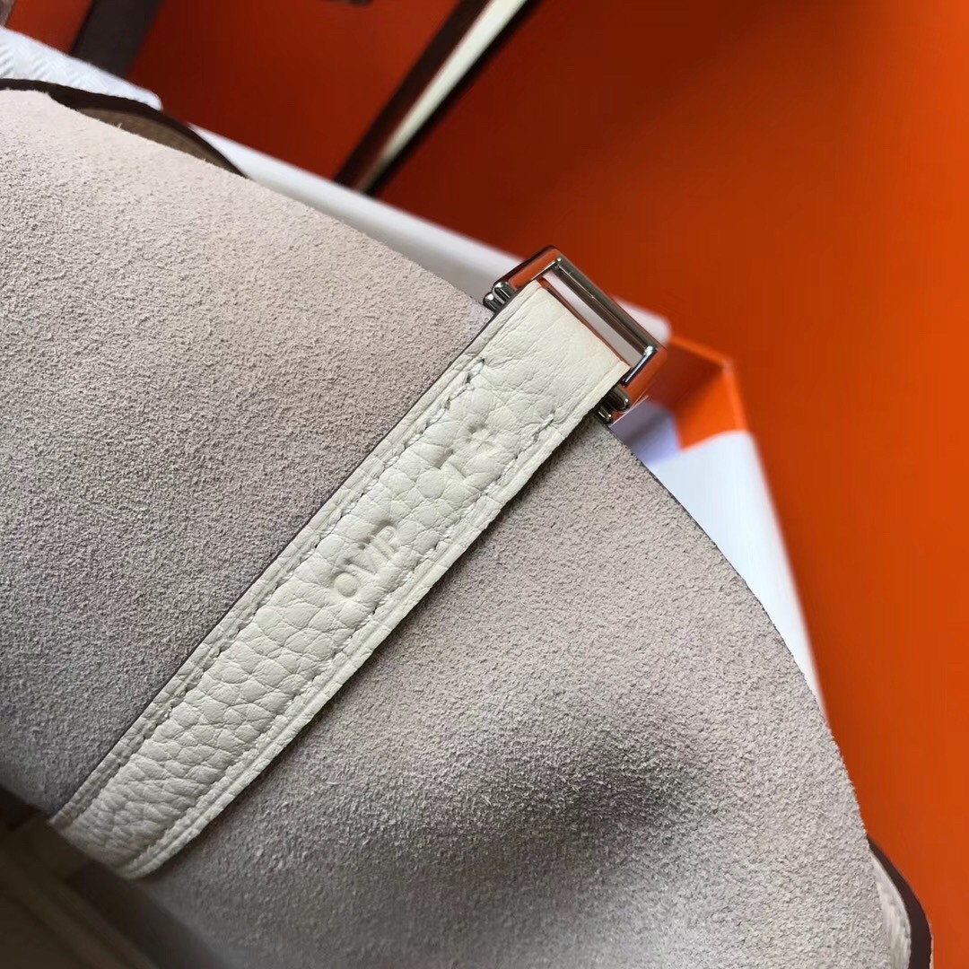 H**mes picotin lock 18 bag in beton clemence leather