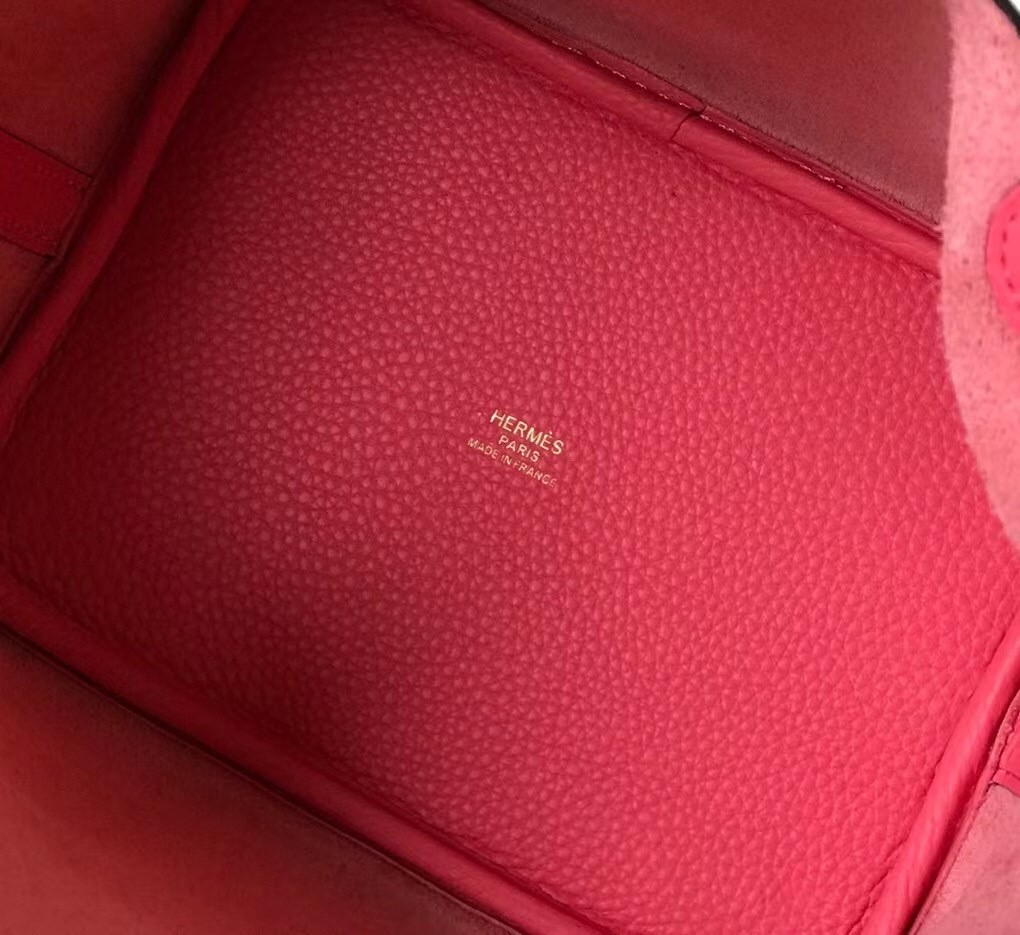 H**mes picotin lock 18 bag in rose lipstick clemence leather