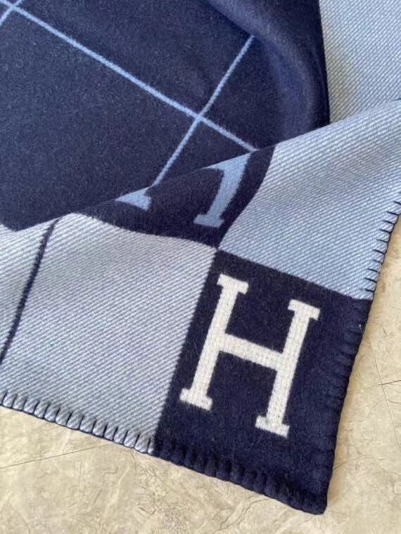 H**mes blue avalon iii throw blanket
