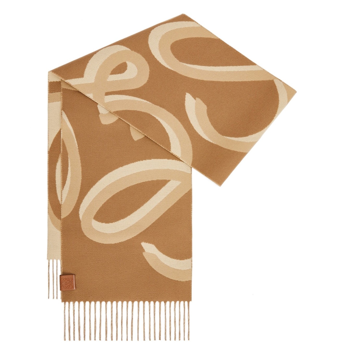 L0ew* scarf in camel wool and cashmere