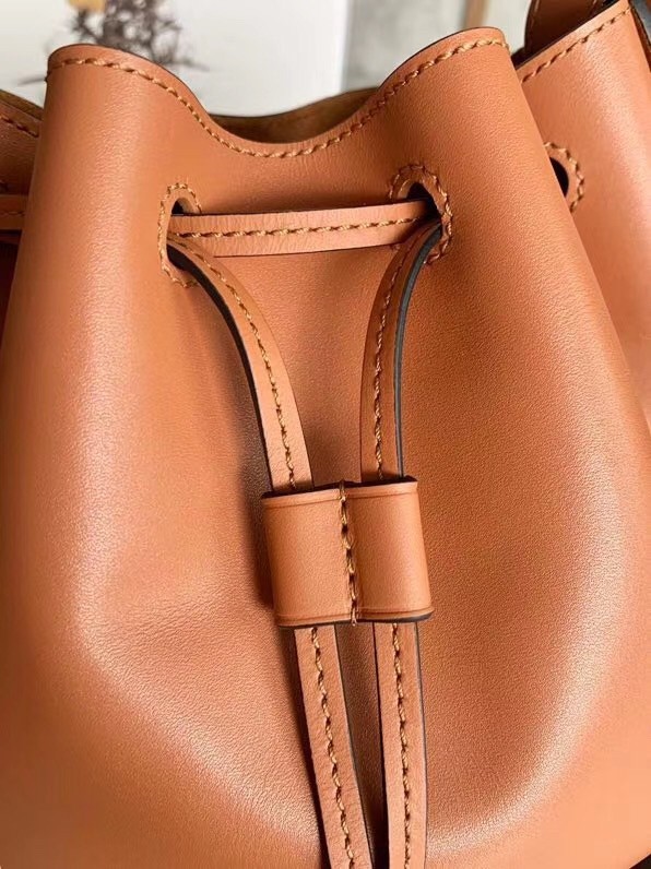 L0ew* small balloon bucket bag in camel calfskin