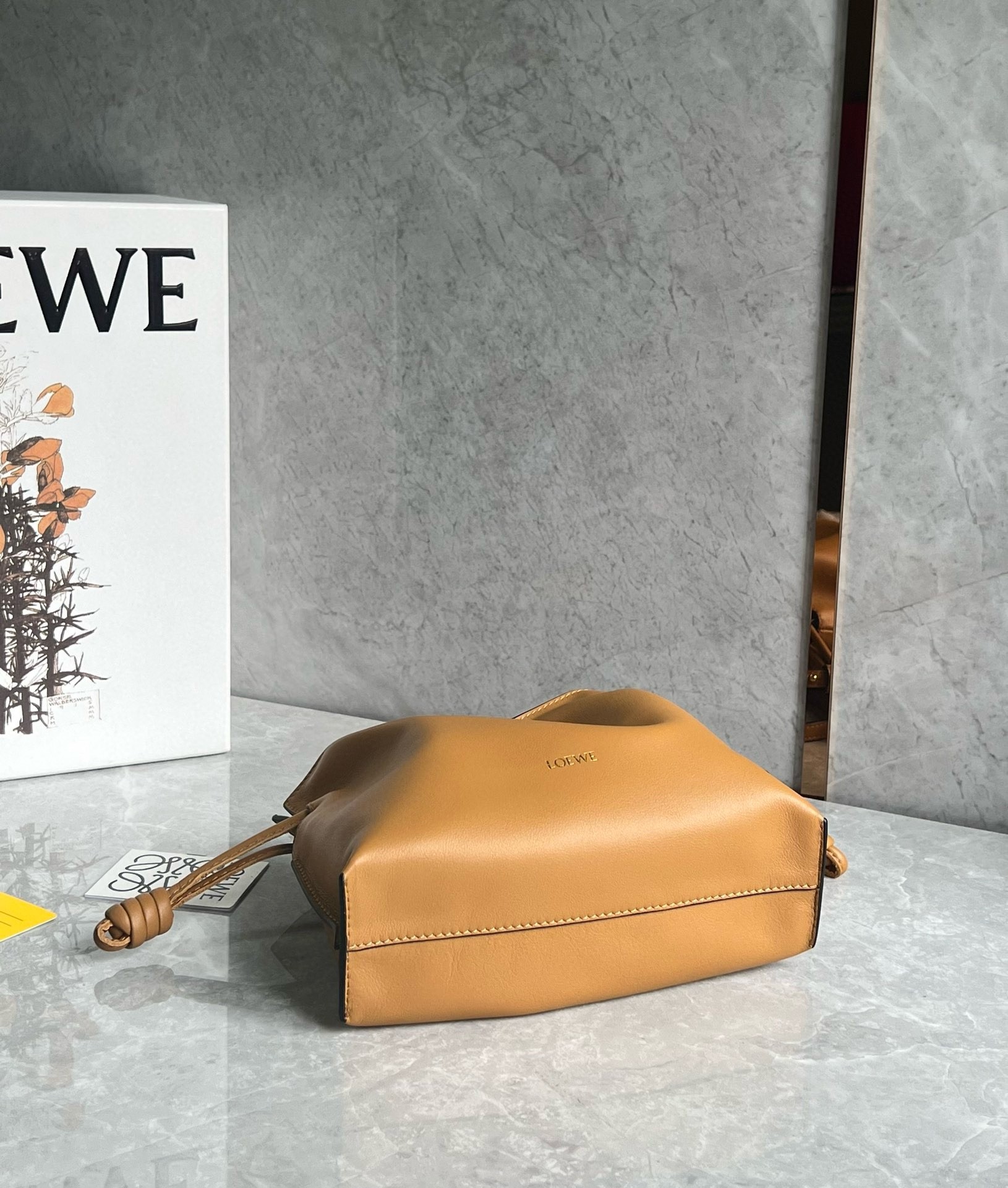 L0ew* mini flamenco clutch bag in warm desert nappa calfskin