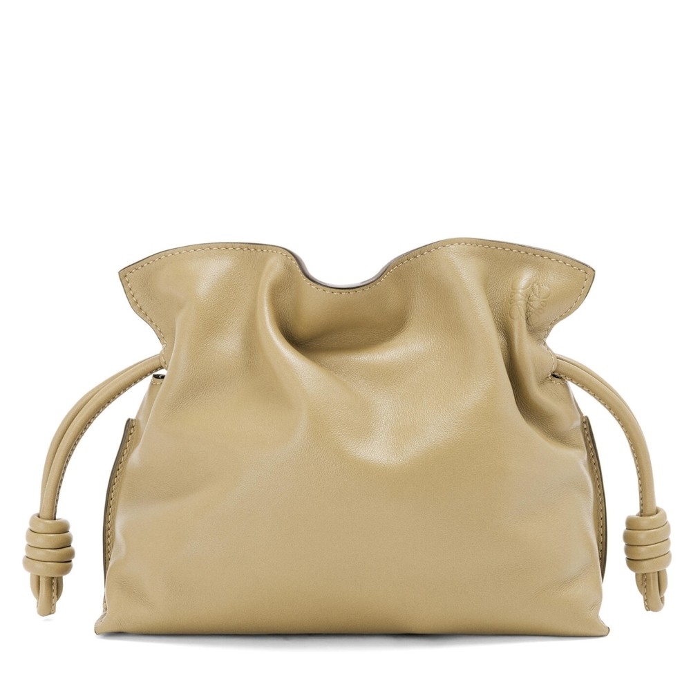 L0ew* mini flamenco clutch bag in clay green calfskin
