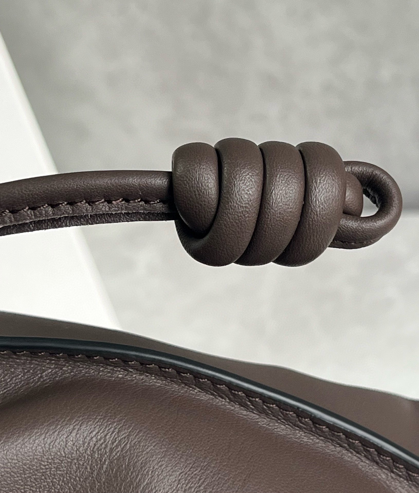 L0ew* flamenco clutch bag in chocolate nappa calfskin