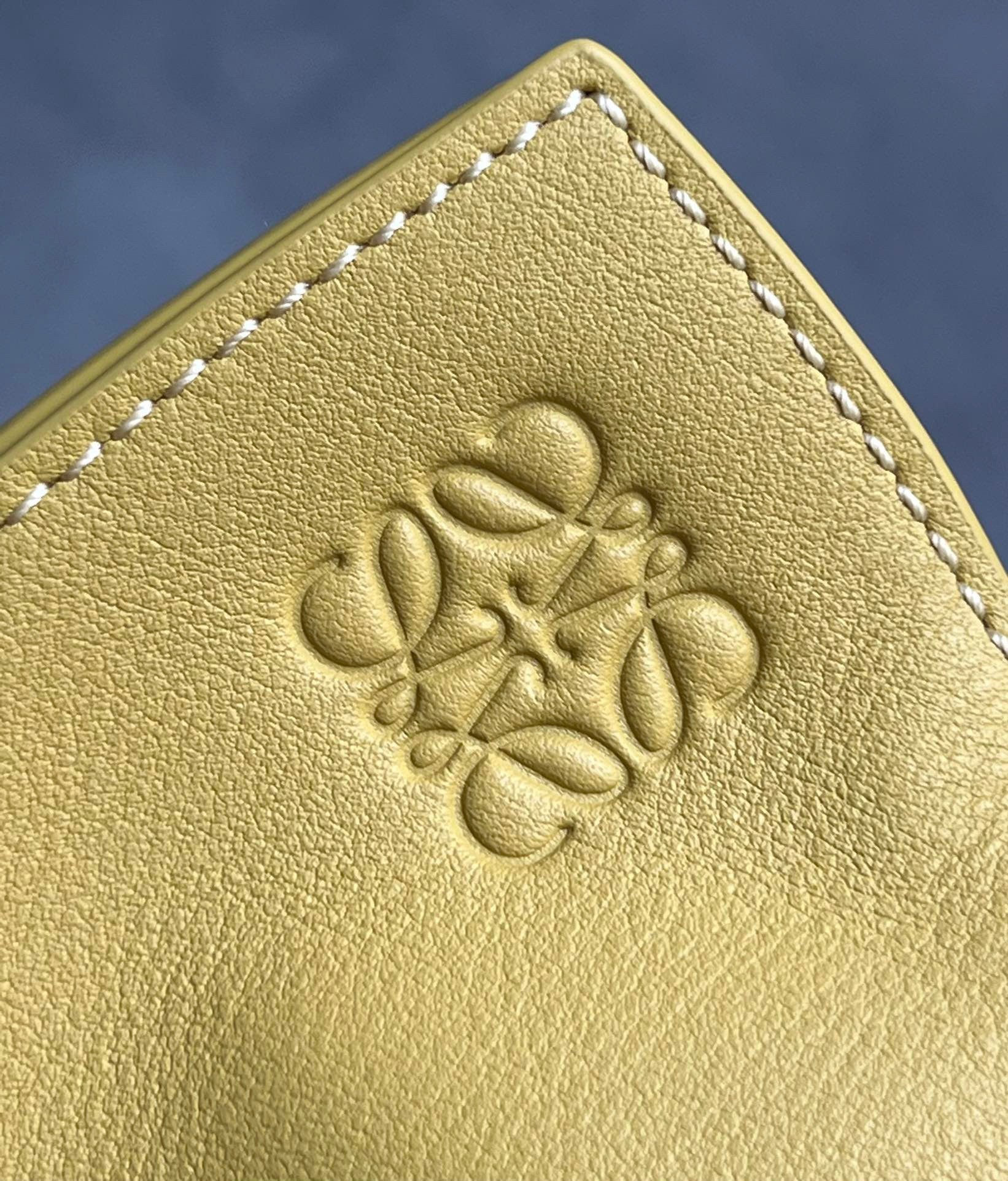 L0ew* flamenco clutch bag in pale yellow leather