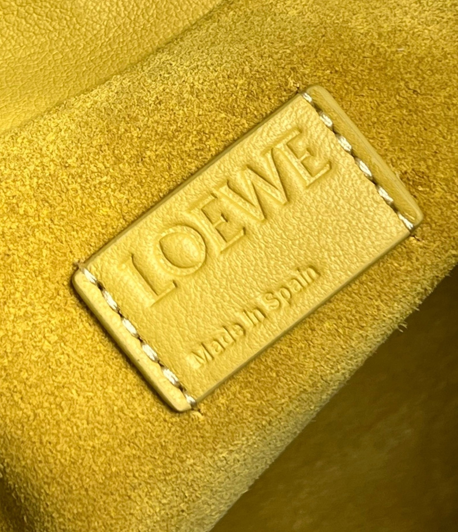L0ew* flamenco clutch bag in pale yellow leather