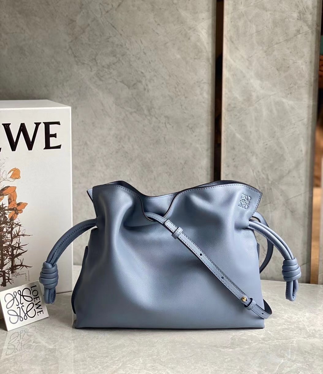 L0ew* flamenco clutch in atlantic blue nappa leather
