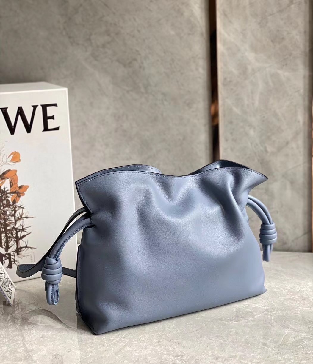 L0ew* flamenco clutch in atlantic blue nappa leather