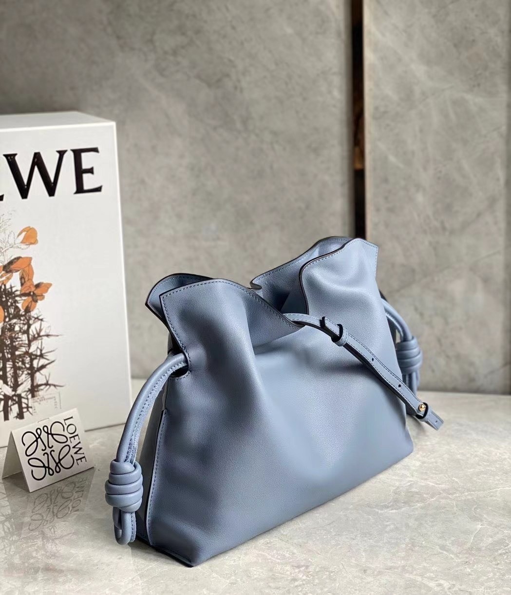 L0ew* flamenco clutch in atlantic blue nappa leather