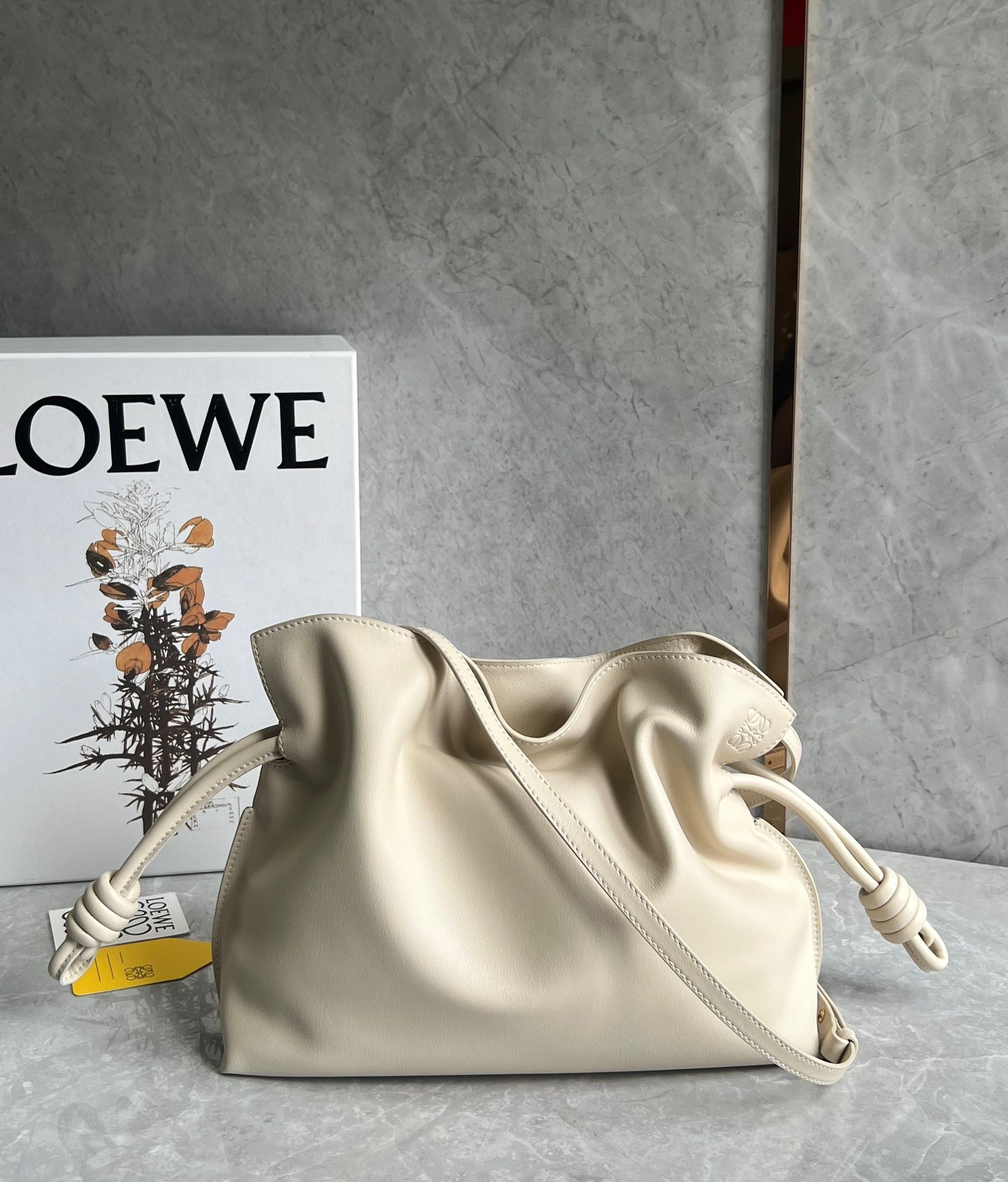 L0ew* flamenco clutch bag in angora calfskin