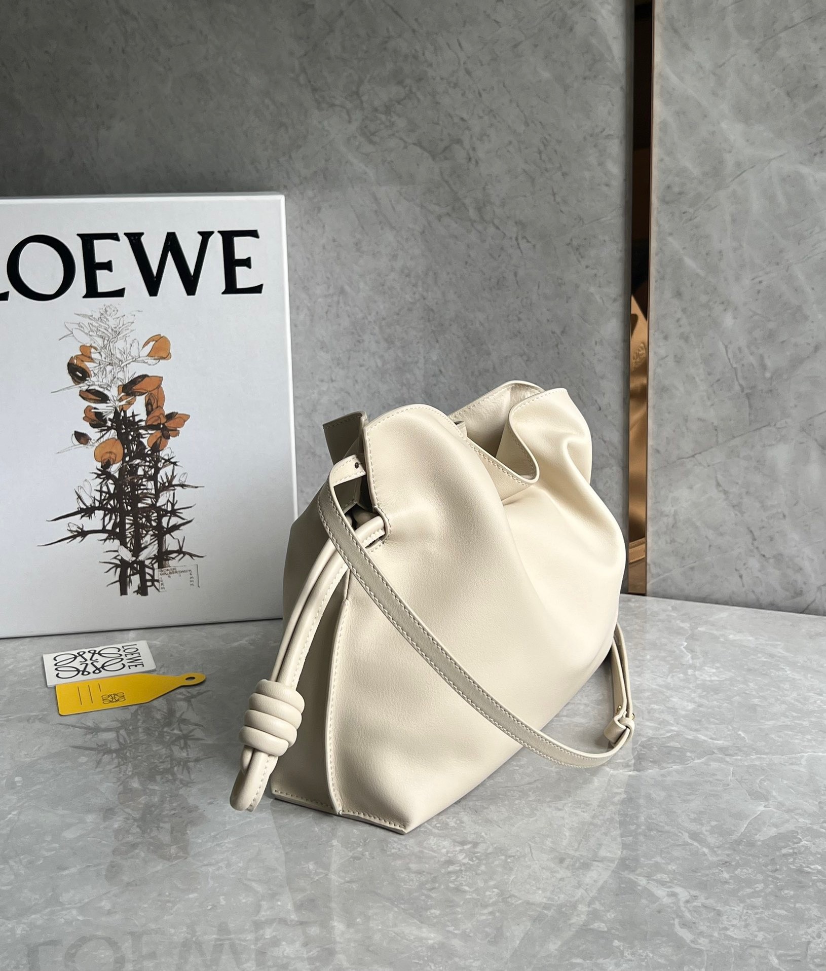 L0ew* flamenco clutch bag in angora calfskin