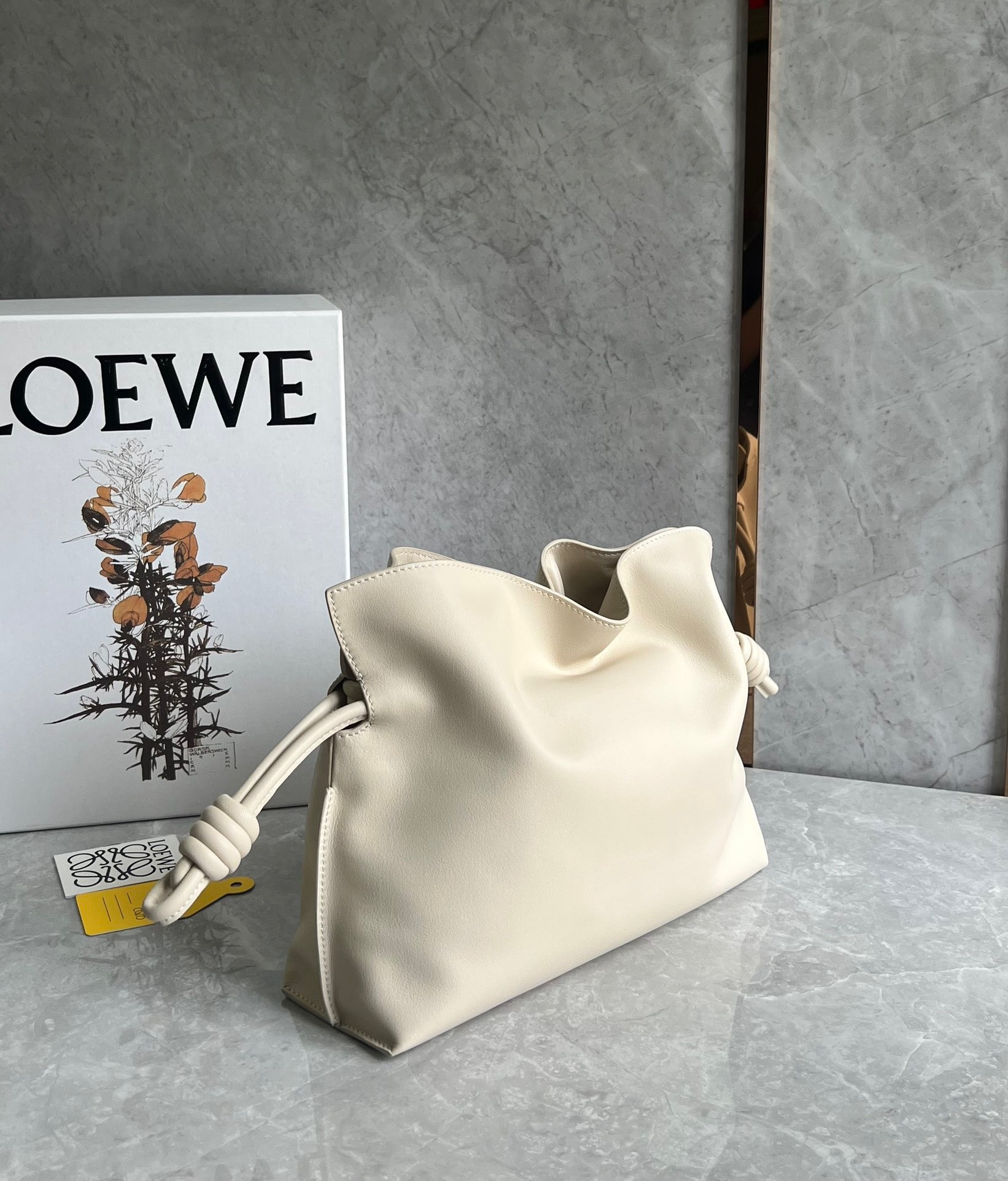 L0ew* flamenco clutch bag in angora calfskin