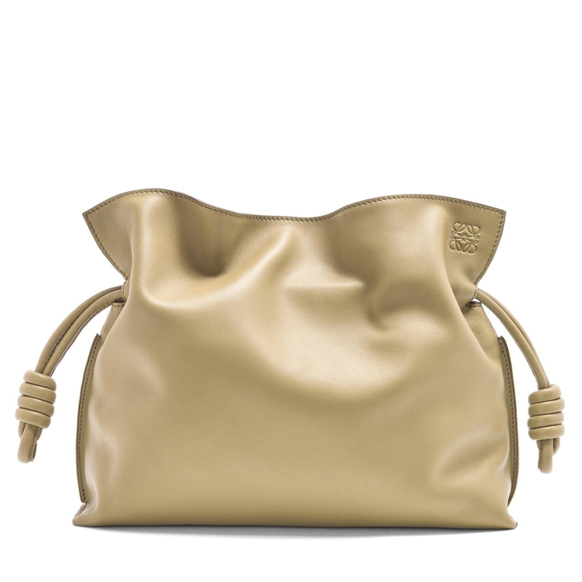 L0ew* flamenco clutch bag in clay green calfskin