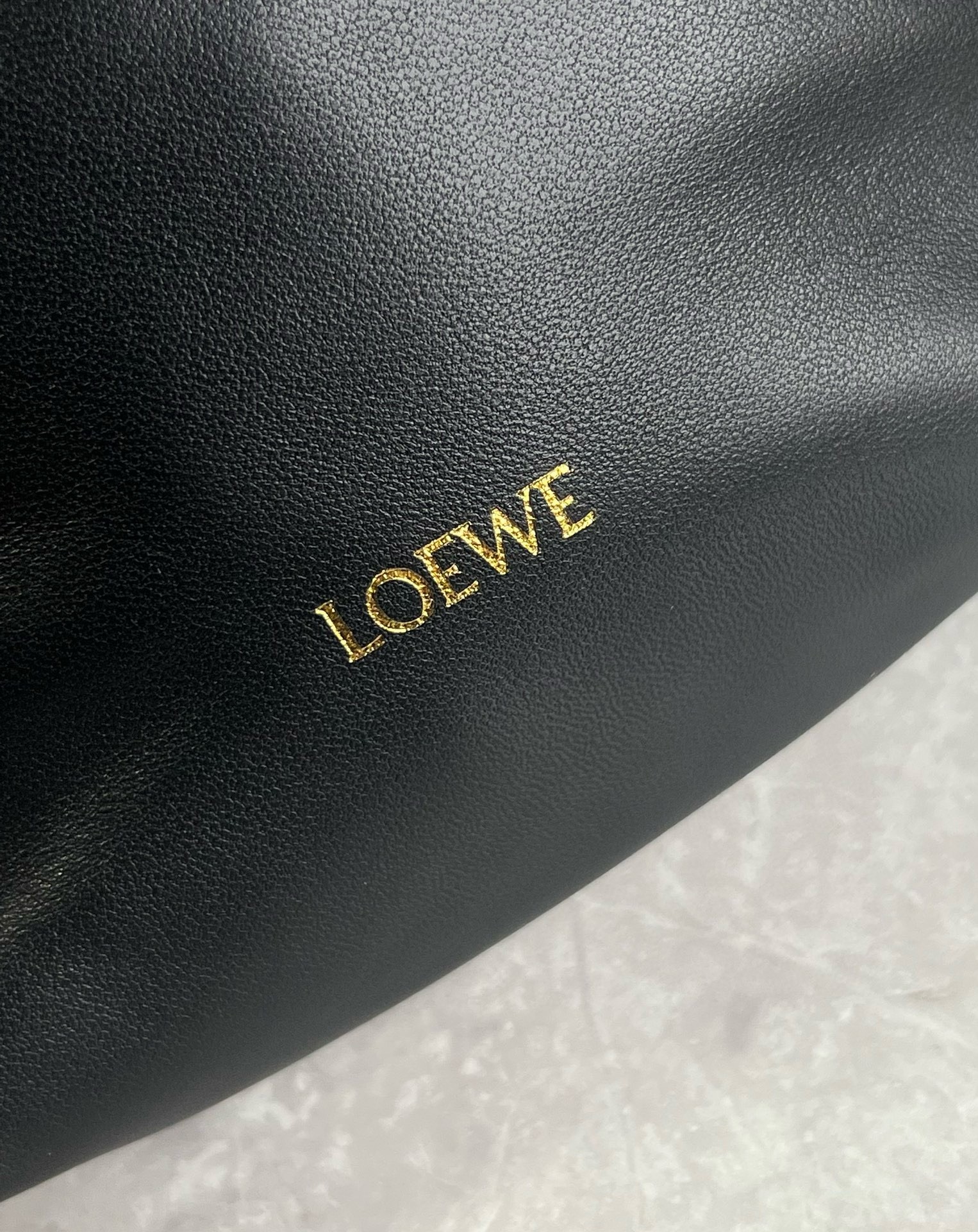 L0ew* mini flamenco purse bag in black nappa lambskin