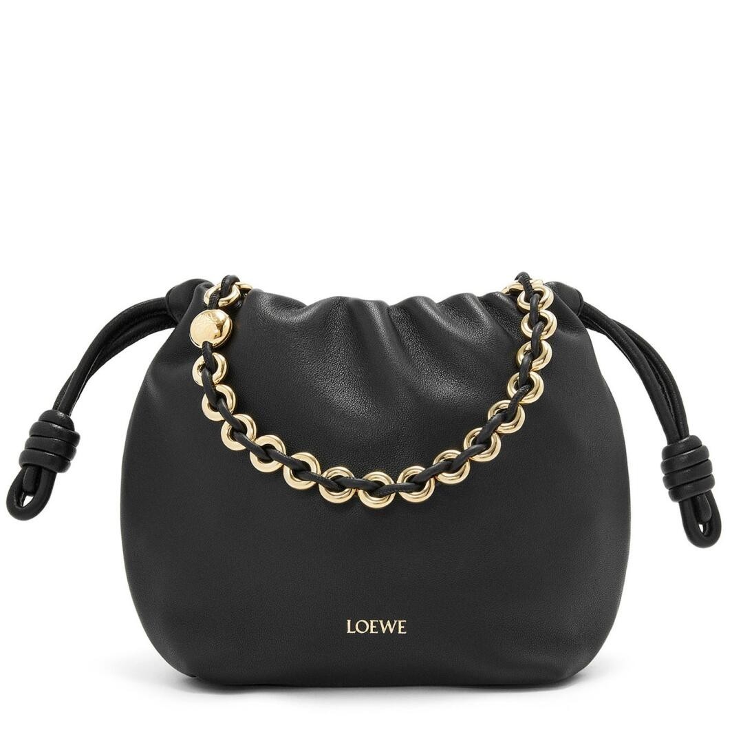 L0ew* mini flamenco purse bag in black nappa lambskin