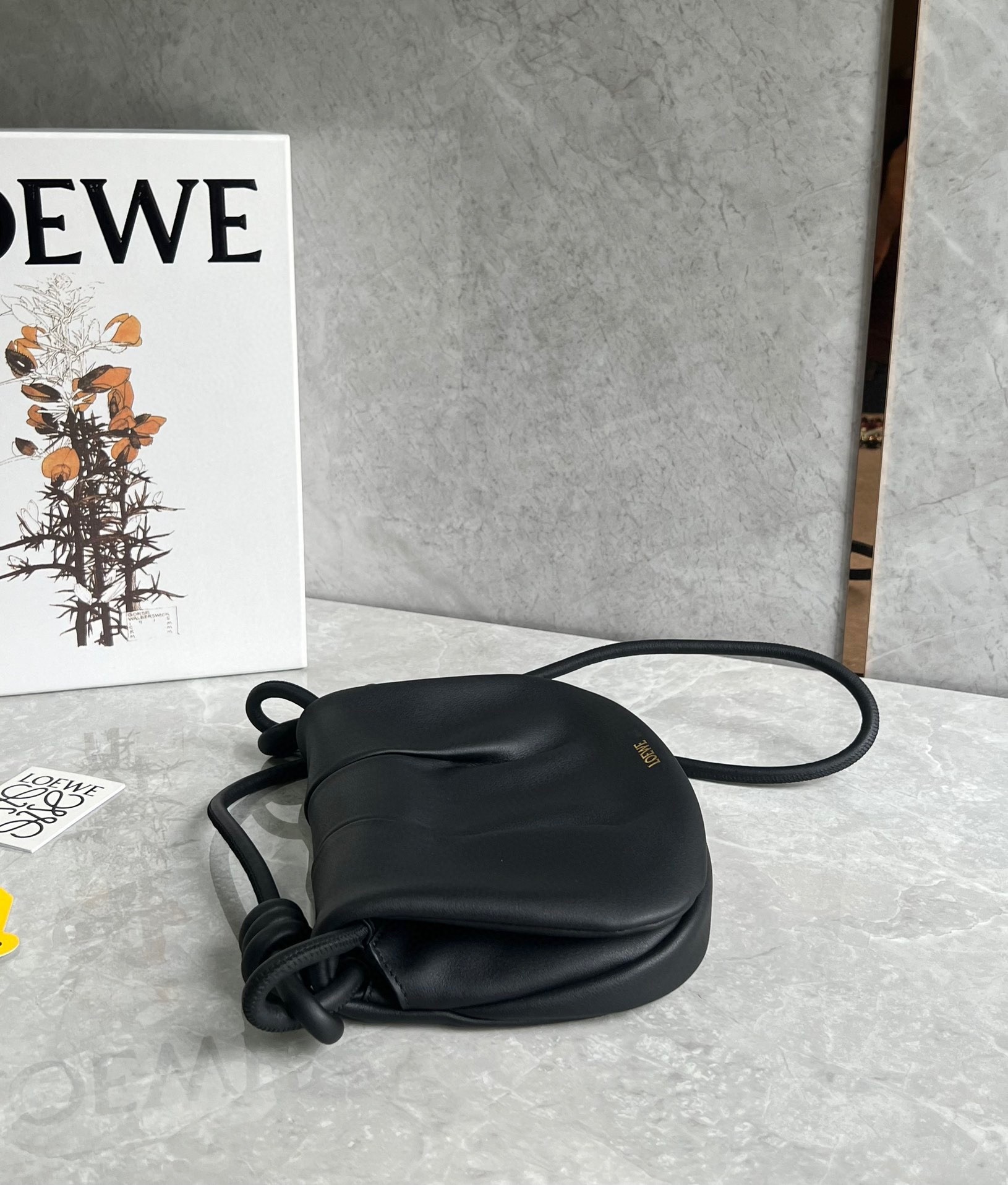 L0ew* paseo satchel bag in black nappa leather