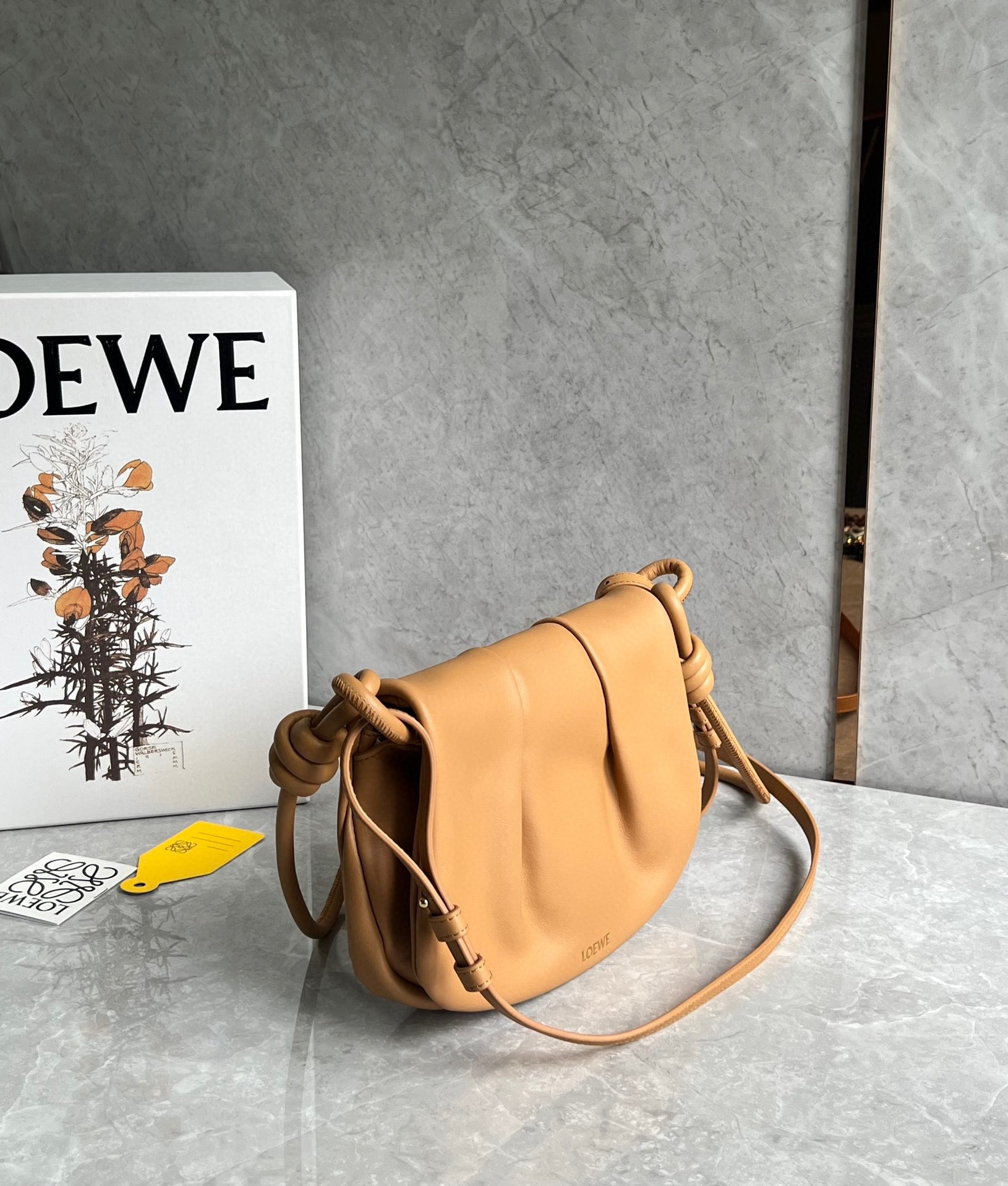 L0ew* paseo satchel bag in warm desert nappa leather