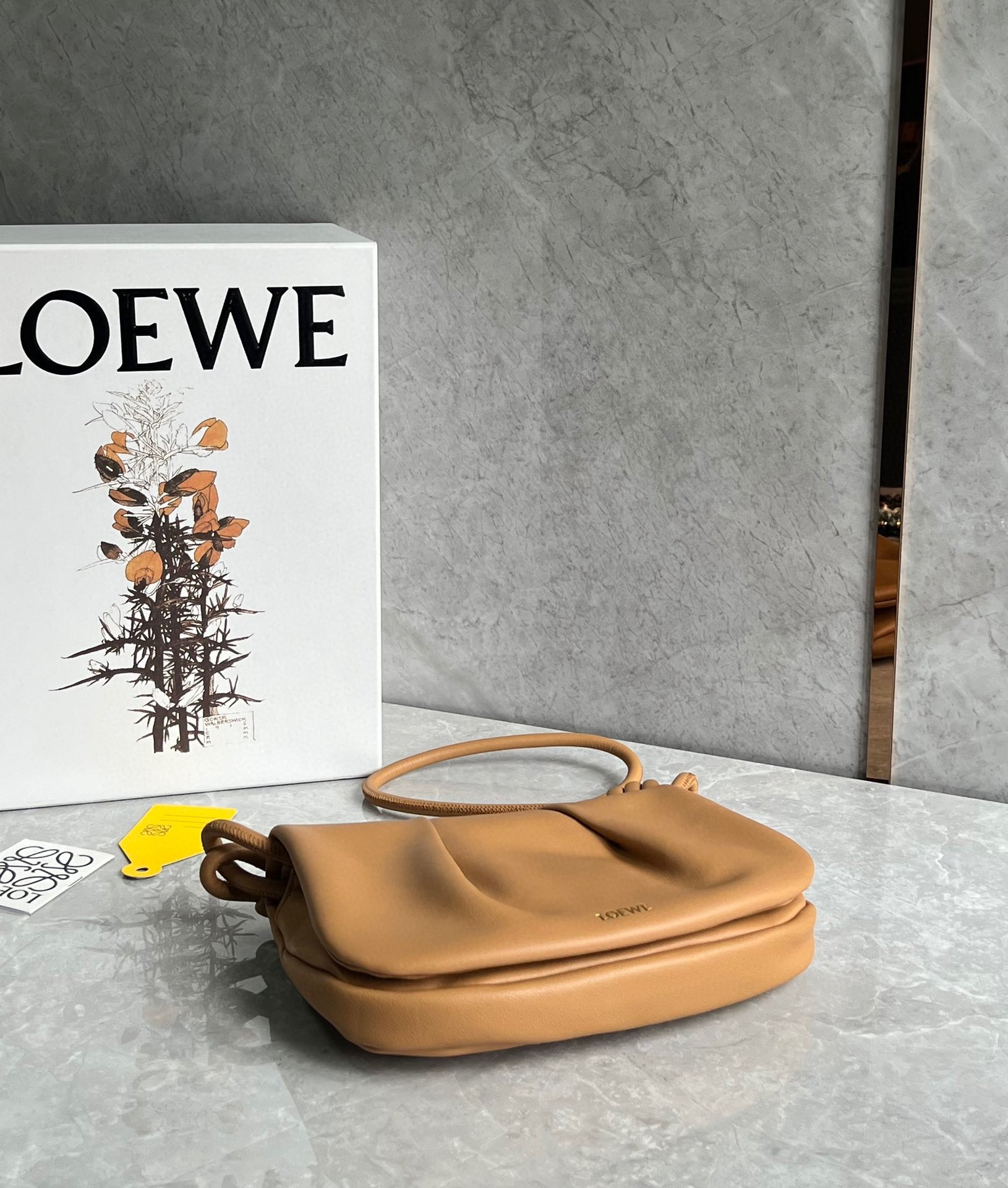 L0ew* paseo satchel bag in warm desert nappa leather