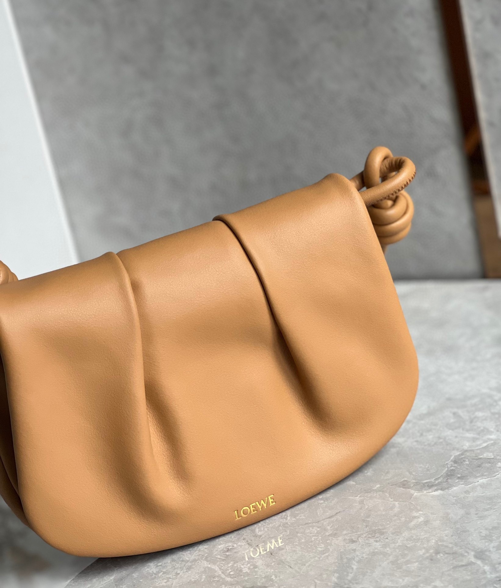 L0ew* paseo satchel bag in warm desert nappa leather