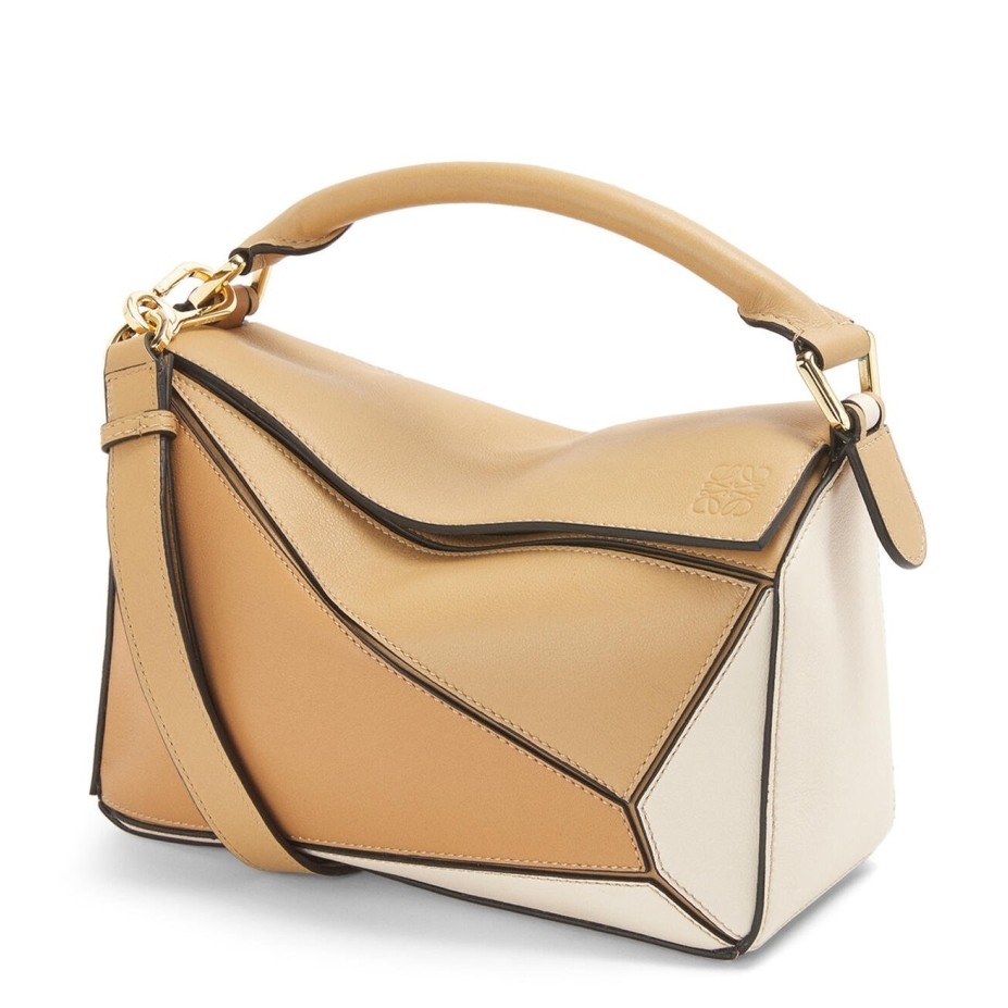 L0ew* puzzle small bag in dune/warm desert calfskin
