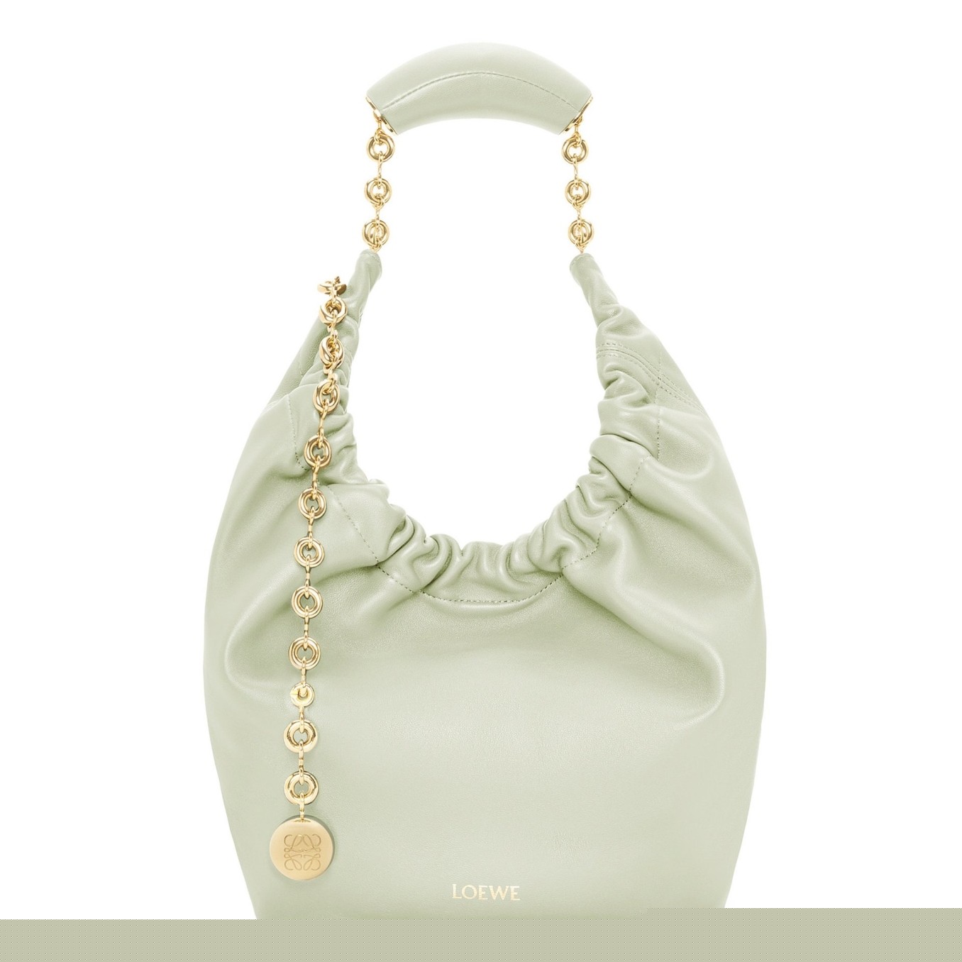 L0ew* small squeeze bag in spring jade nappa lambskin