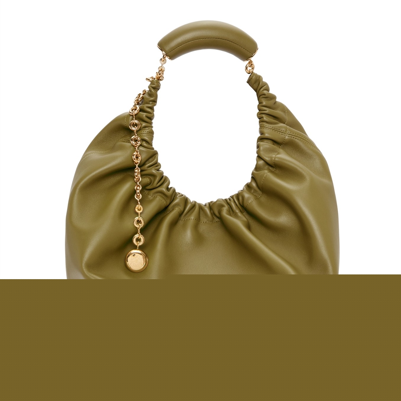 L0ew* medium squeeze bag in olive nappa lambskin