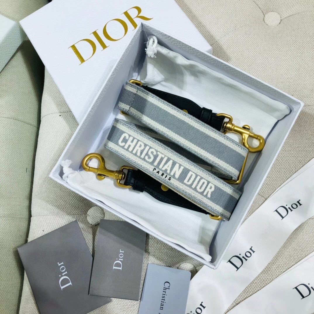D*or grey embroidery adjustable shoulder strap