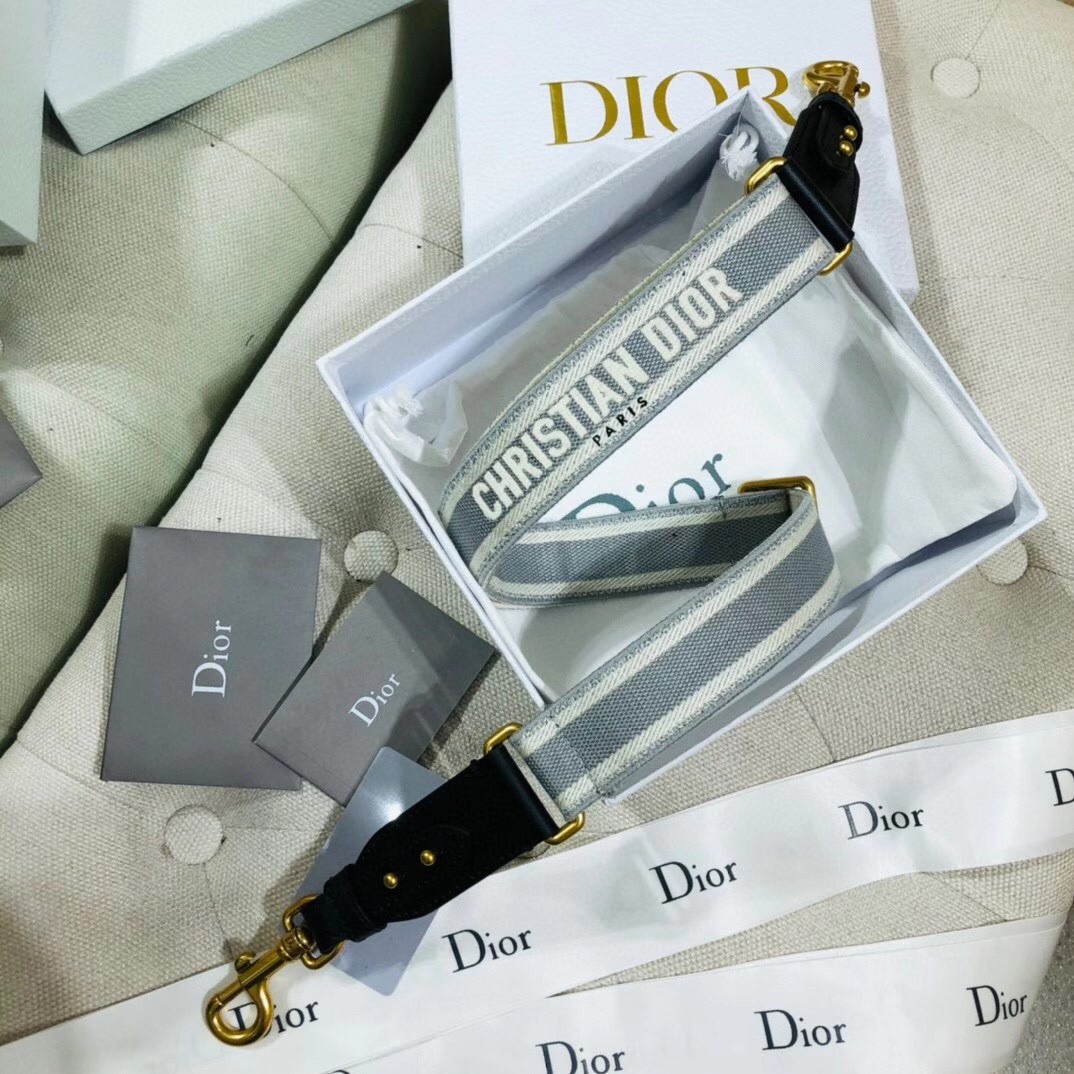D*or grey embroidery adjustable shoulder strap