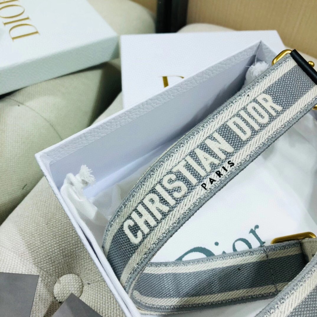 D*or grey embroidery adjustable shoulder strap