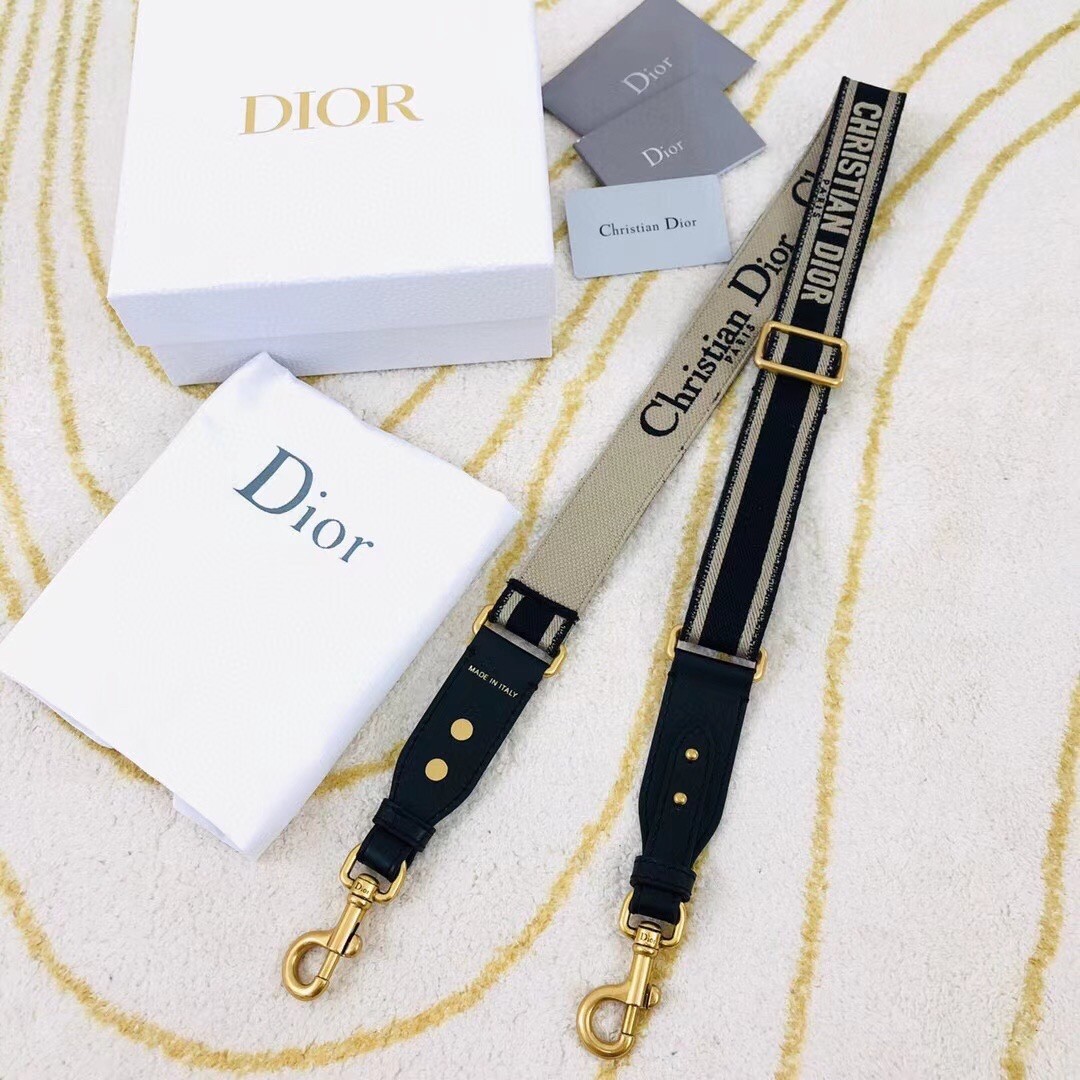 D*or black embroidery adjustable shoulder strap