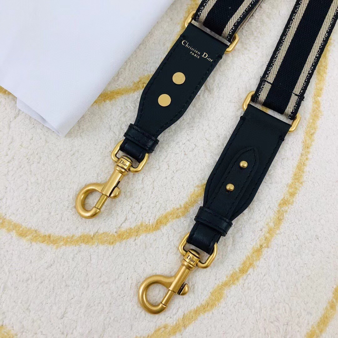D*or black embroidery adjustable shoulder strap