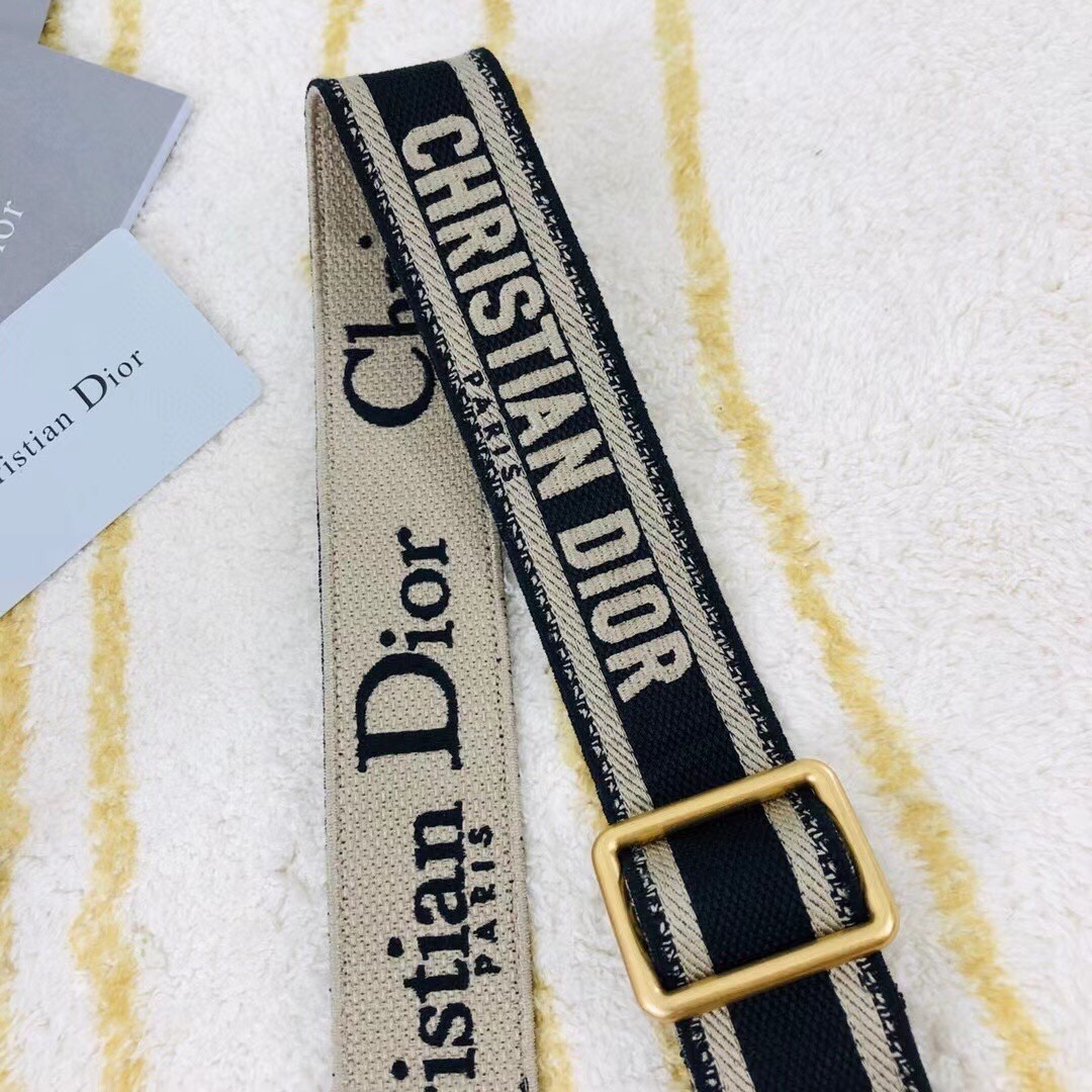 D*or black embroidery adjustable shoulder strap