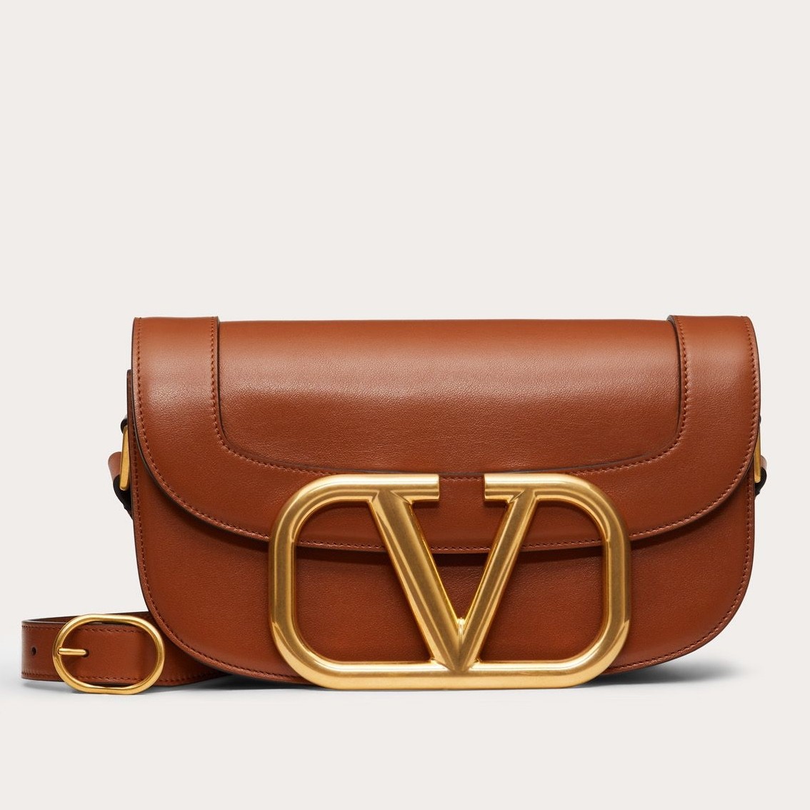 valentino S*pervee crossbody bag in brown leather