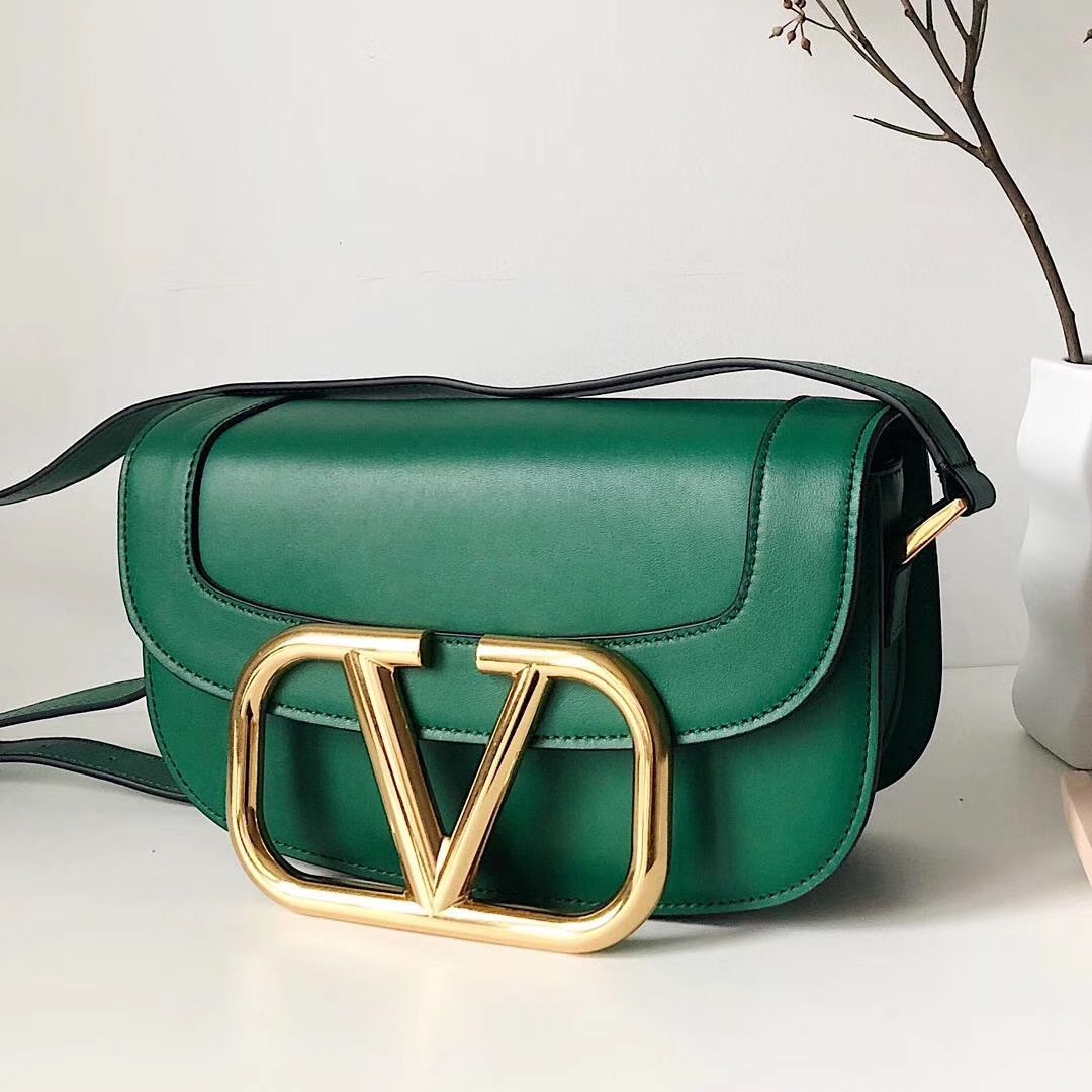 valentino S*pervee crossbody bag in green leather