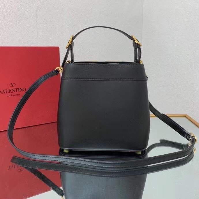 valentino S*pervee top handle bag in black calfskin