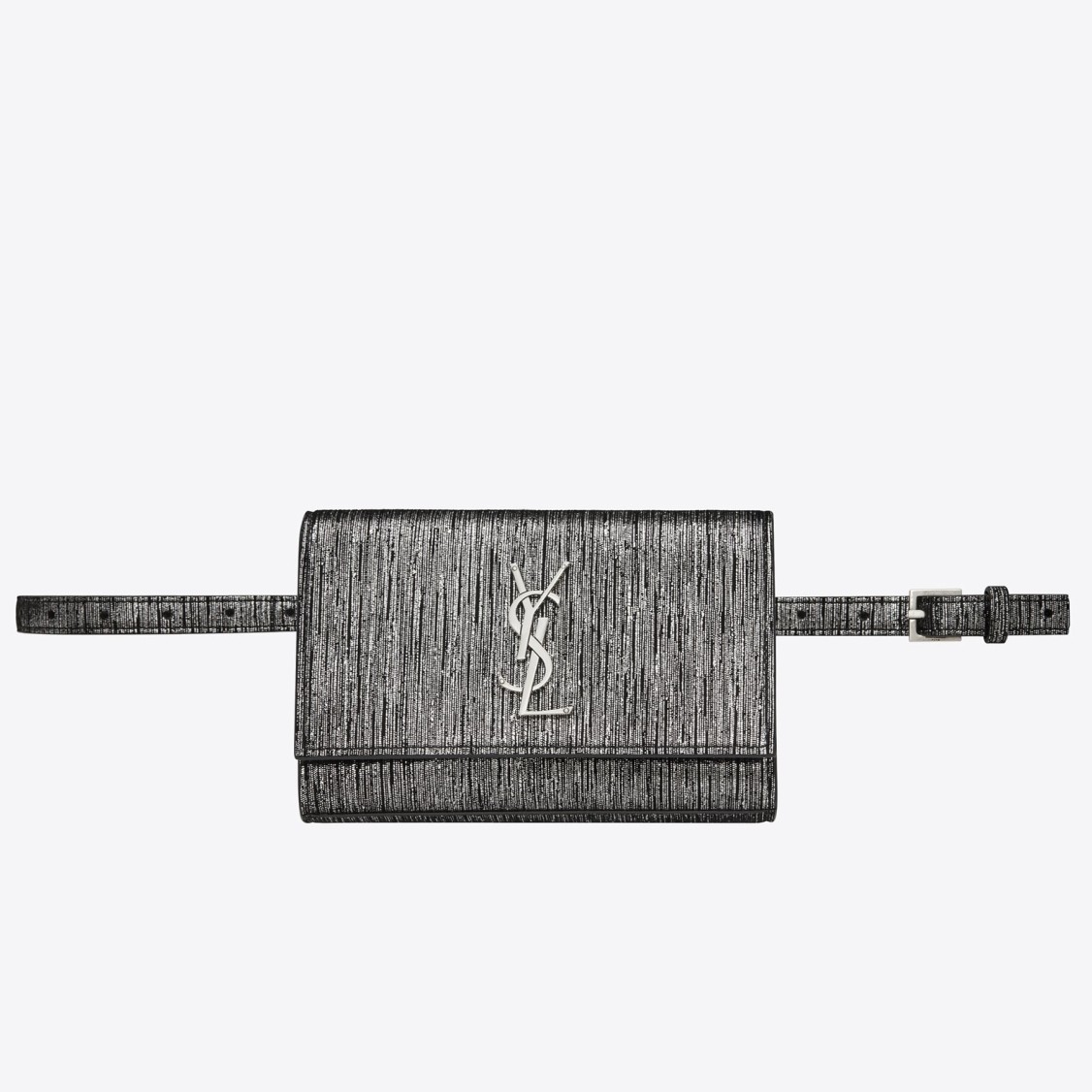 Sa**t Lau*nt kate belt bag in lame leather
