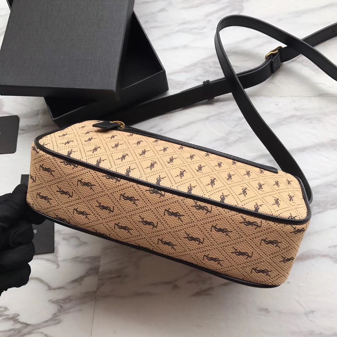 Sa**t Lau*nt monogram all over camera bag in canvas