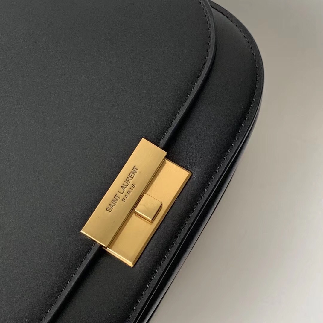 Sa**t Lau*nt betty satchel in black smooth leather