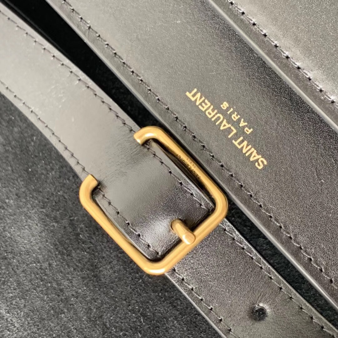 Sa**t Lau*nt betty satchel in black smooth leather