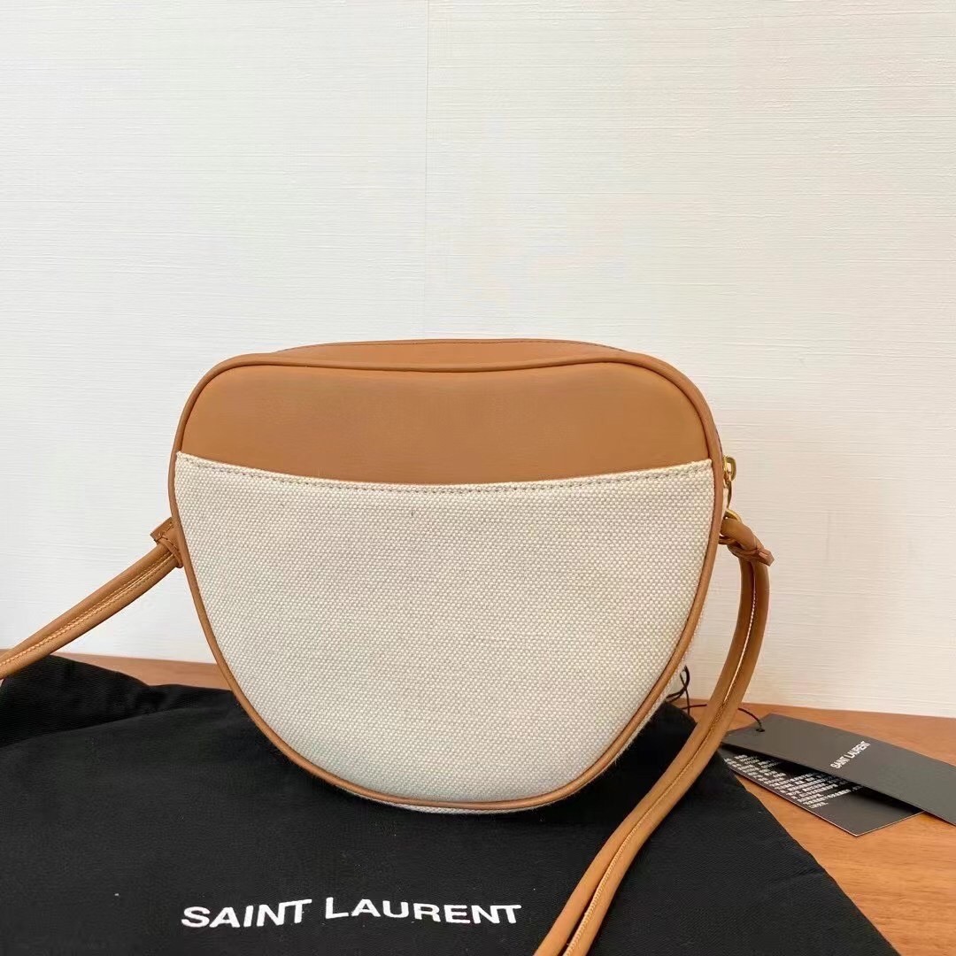 Sa**t Lau*nt monogramme sac cœur bag in canvas