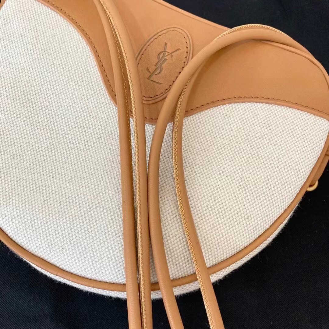 Sa**t Lau*nt monogramme sac cœur bag in canvas