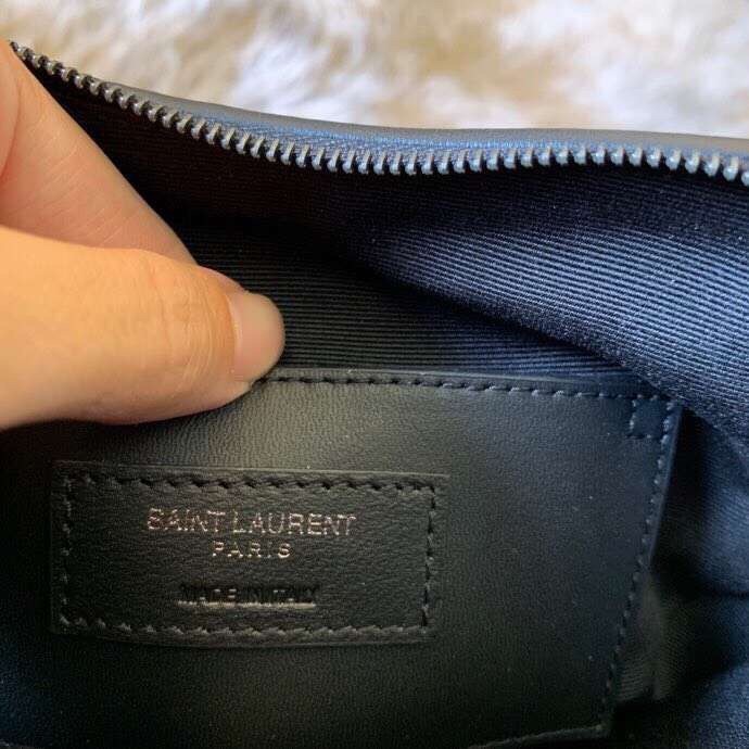 Sa**t Lau*nt black monogram heart cross body bag