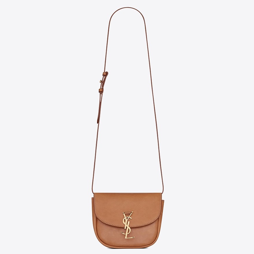 Sa**t Lau*nt kaia small satchel bag in brown calfskin