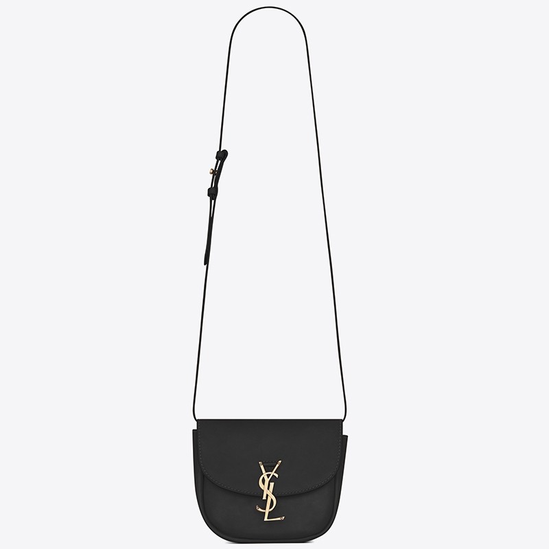 Sa**t Lau*nt small kaia satchel bag in black calfskin