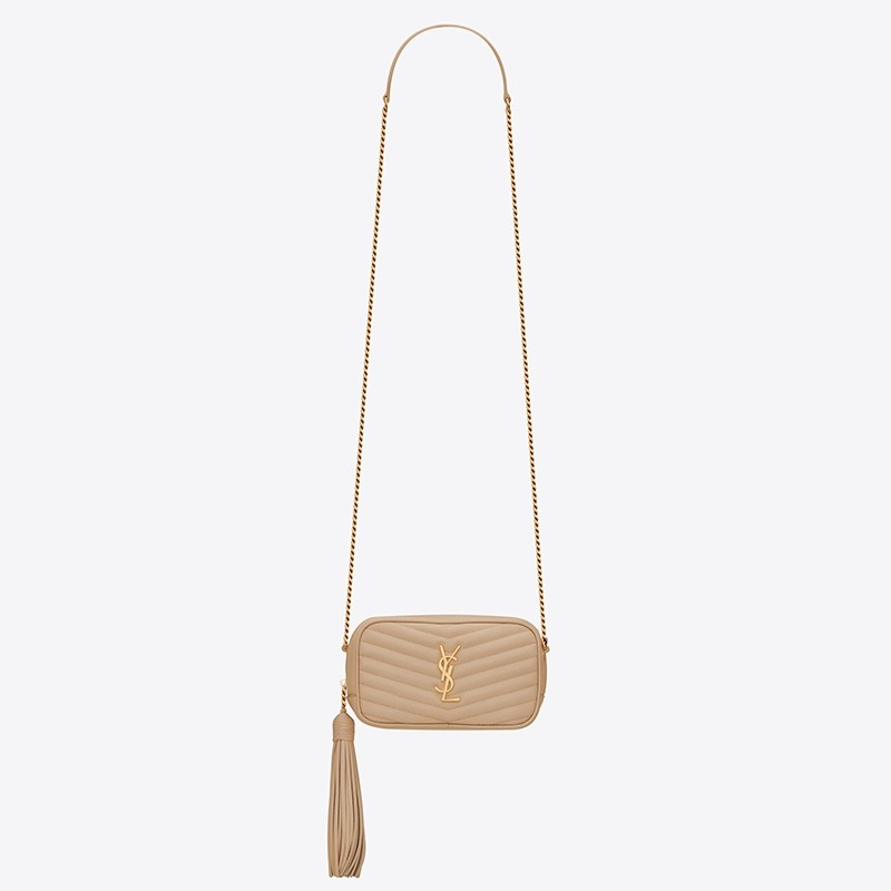 Sa**t Lau*nt lou mini bag in powder grained leather