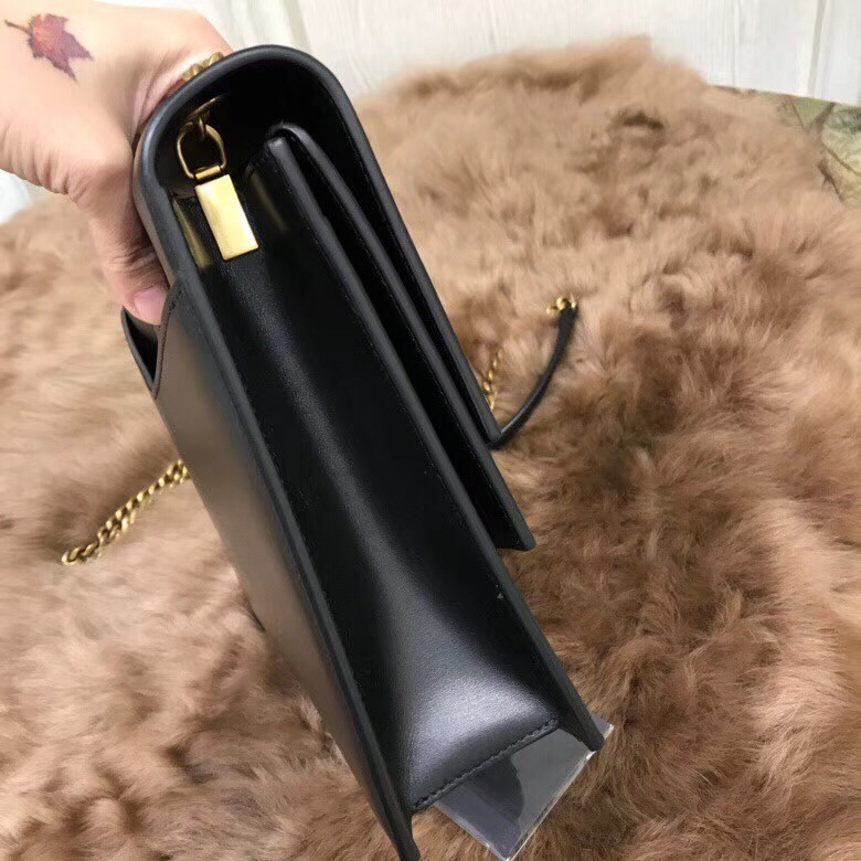 Sa**t Lau*nt medium sulpice bag in black calfskin